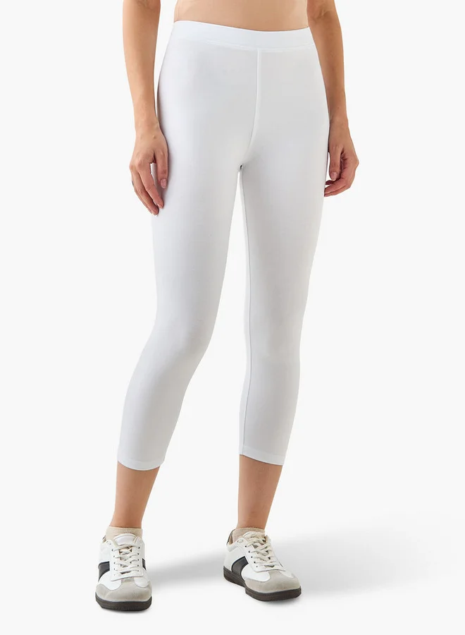 Splash FAV  2-Pack Mid-Rise Cropped Leggings for Women | Best Price UAE